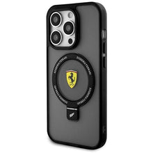 Заредете изображение във визуализатора на галерията – Ferrari FEHMP15LUSCAK iPhone 15 Pro 6.1" black/black hardcase Ring Stand 2023 Collection MagSafe
