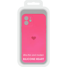 Заредете изображение във визуализатора на галерията – Vennus Silicone Heart Case for Iphone 11 design 1 fuchsia
