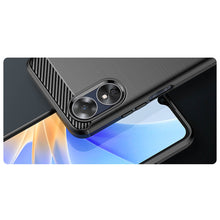Заредете изображение във визуализатора на галерията – Carbon Case case for Oppo A17 flexible silicone carbon cover black
