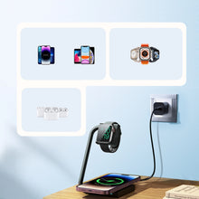 Заредете изображение във визуализатора на галерията – Joyroom JR-WQN05 15W MagSafe / Qi 2in1 inductive charger foldable - black
