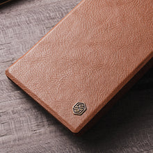 Заредете изображение във визуализатора на галерията – Nillkin Qin Leather Pro Case for Samsung Galaxy S23 Ultra Cover with Flip Camera Cover Brown
