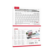 Заредете изображение във визуализатора на галерията – Hoco wireless bluetooth keyboard tranparent discovery s55 white
