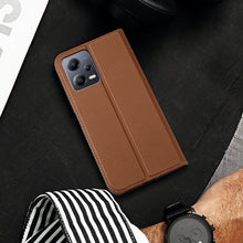 Заредете изображение във визуализатора на галерията – Dux Ducis Skin X2 Case for Xiaomi Redmi Note 12 5G / Poco X5 5G Cover Flip Wallet Stand Brown
