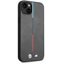 Заредете изображение във визуализатора на галерията – Case BMW BMHCP14S22PVTA iPhone 14 6.1" grey/grey Quilted Tricolor
