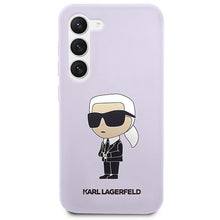 Заредете изображение във визуализатора на галерията – Karl Lagerfeld KLHCS23SSNIKBCU S23 S911 hardcase purple/purple Silicone Ikonik
