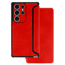 Заредете изображение във визуализатора на галерията – Razor Leather Book Case for Samsung Galaxy S23 Plus red

