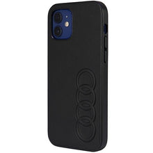 Заредете изображение във визуализатора на галерията – Audi Synthetic Leather iPhone 12/12 Pro 6.1" black/black hardcase AU-TPUPCIP12P-TT/D1-BK
