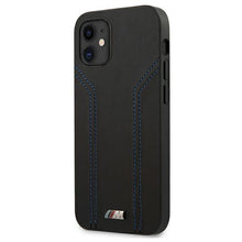 Заредете изображение във визуализатора на галерията – Etui BMW BMHCP12SDLBK iPhone 12 mini 5,4" czarny/black hardcase M Collection Blue Lines
