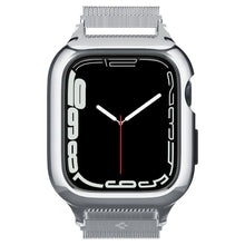 Заредете изображение във визуализатора на галерията – Spigen METAL FIT ”PRO” Apple Watch 4 / 5 / 6 / 7 / 8 / SE (44 / 45 MM) SILVER

