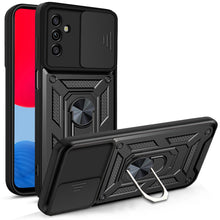 Заредете изображение във визуализатора на галерията – Hybrid Armor Camshield case for Samsung Galaxy A13 5G armored case with camera cover black
