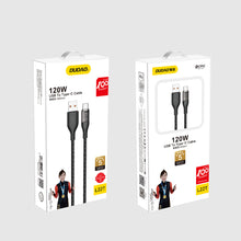 Заредете изображение във визуализатора на галерията – Fast charging cable 120W 1m USB - USB-C Dudao L22T - gray
