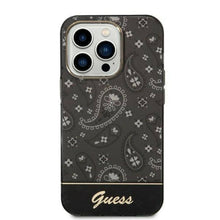 Заредете изображение във визуализатора на галерията – Original faceplate гръб  guess guhcp14xhgbnhk за iphone 14 pro max (electro cam paisley / black)
