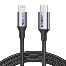 Заредете изображение във визуализатора на галерията – Ugreen US304 Lightning - USB-C 2.0 MFi cable 2 m - gray
