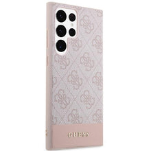 Заредете изображение във визуализатора на галерията – Guess GUHCS23LG4GLPI S23 Ultra S918 pink/pink hard case 4G Stripe Collection
