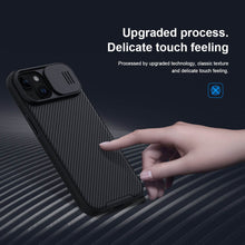 Заредете изображение във визуализатора на галерията – Nillkin CamShield Pro PC+TPU Case for Iphone 15 black
