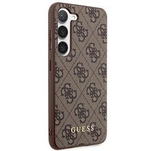 Заредете изображение във визуализатора на галерията – Guess GUHCS23SG4GFBR S23 S911 brown/brown hard case 4G Metal Gold Logo
