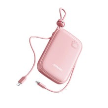 Заредете изображение във визуализатора на галерията – Powerbank Joyroom JR-L008 Plus Cutie Series 22.5W 20000mAh with stand + USB-A - USB-C cable - pink
