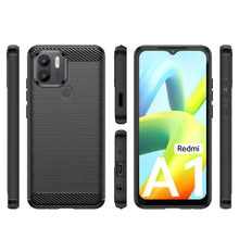 Заредете изображение във визуализатора на галерията – Carbon Case case for Xiaomi Redmi A1+ flexible silicone carbon cover black
