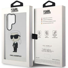 Заредете изображение във визуализатора на галерията – Karl Lagerfeld KLHCS23LHNIKTCT S23 Ultra S918 transparent hardcase Ikonik Karl Lagerfeld
