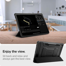 Заредете изображение във визуализатора на галерията – Spigen RUGGED ARMOR "PRO" GALAXY TAB S9 11.0 X710 / X716B BLACK
