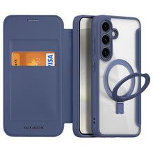 Заредете изображение във визуализатора на галерията – Dux Ducis Skin X Pro case with magnetic ring / stand for Samsung S24 - blue
