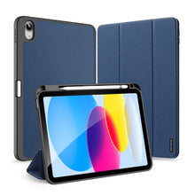 Заредете изображение във визуализатора на галерията – Dux Ducis Domo case iPad 10.9'' 2022 (10 gen.) smart cover stand blue
