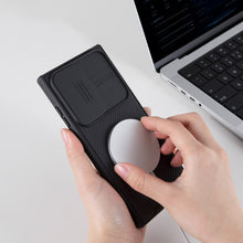 Заредете изображение във визуализатора на галерията – Nillkin CamShield Pro Magnetic Case for Samsung Galaxy S23 Ultra Magnetic MagSafe with Camera Cover Black
