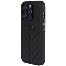 Заредете изображение във визуализатора на галерията – Original Case AUDI hardcase Genuine Leather AU-TPUPCIP14P-Q8/D1-BK for Iphone 14 Pro black
