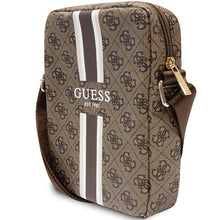 Заредете изображение във визуализатора на галерията – Guess 4G Stripes bag for 8" tablet - brown

