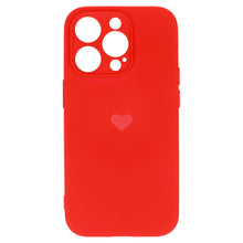 Заредете изображение във визуализатора на галерията – Vennus Silicone Heart Case for Iphone 14 Pro Max design 1 red
