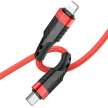 Заредете изображение във визуализатора на галерията – Borofone Cable BU35 Influence - Type C to Lightning - PD 20W 1,2 metres red
