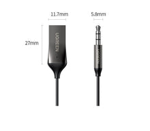 Заредете изображение във визуализатора на галерията – Ugreen Bluetooth 5.0 audio receiver cable USB AUX audio jack adapter black (70601 CM309)

