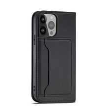 Заредете изображение във визуализатора на галерията – Magnet Card Case for Samsung Galaxy A34 5G flip cover wallet stand black
