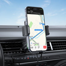 Заредете изображение във визуализатора на галерията – HOCO car holder with wireless charging to air vent HW13 Speed black
