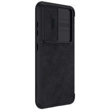 Заредете изображение във визуализатора на галерията – Nillkin Qin Leather Pro Case for Samsung Galaxy S23+ flip cover camera cover black
