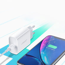 Заредете изображение във визуализатора на галерията – Ugreen USB charger Power Delivery 3.0 Quick Charge 4.0+ 20W 3A white (60450)
