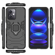 Заредете изображение във визуализатора на галерията – Ring Armor Case for Xiaomi Redmi Note 12 5G / Poco X5 5G Armor Cover Magnetic Holder Ring Black
