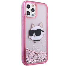 Заредете изображение във визуализатора на галерията – Karl Lagerfeld KLHCP12MLNCHCP iPhone 12/ 12 Pro 6.1" pink/pink hardcase Glitter Choupette Head
