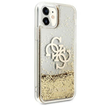 Заредете изображение във визуализатора на галерията – Original Case GUESS hardcase 4G Big Liquid Glitter GUHCN61LG4GGO for Iphone 11/ Xr Gold
