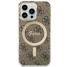 Заредете изображение във визуализатора на галерията – Original Case GUESS hardcase 4G MagSafe GUHMP13LH4STW for Iphone 13 Pro brown
