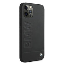 Заредете изображение във визуализатора на галерията – Etui BMW BMHCP12LSLLBK iPhone 12 Pro Max 6,7" czarny/black hardcase Signature Logo Imprint
