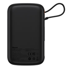 Заредете изображение във визуализатора на галерията – Baseus Qpow Digital Display powerbank with fast charging 10000mAh 22.5W QC/PD/SCP/FCP with built-in USB-C cable black
