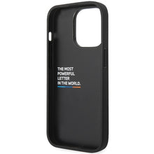 Заредете изображение във визуализатора на галерията – Original Case BMW Stamped Tricolor Stripe BMHCP14L22NSTB for Iphone 14 Pro Black

