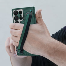 Заредете изображение във визуализатора на галерията – Nillkin Strap Case for Samsung Galaxy S23 Ultra armored case with a wrist strap black
