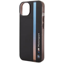 Заредете изображение във визуализатора на галерията – Case BMW BMHCP14S22HVGV iPhone 14 6.1" black/black IML Tricolor Stripe
