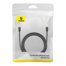 Заредете изображение във визуализатора на галерията – Baseus fast network cable RJ-45 cat.8 40Gbps 1.5m round - black

