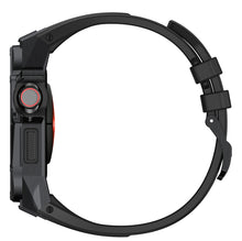Заредете изображение във визуализатора на галерията – Kingxbar CYF140 2in1 Rugged Case for Apple Watch SE, 6, 5, 4 (44 mm) Stainless Steel with Strap Silver
