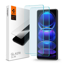 Заредете изображение във визуализатора на галерията – Tempered glass screen protector 2 pcs. Xiaomi Redmi Note 12 Pro 5G / 12 Pro+ 5G / Poco X5 Pro 5G Spigen Glas.TR Slim
