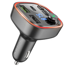 Заредете изображение във визуализатора на галерията – Borofone Transmitter FM BC48 Broad MP3, Bluetooth - 2xUSB + Type C - QC 3.0 18W black
