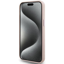 Заредете изображение във визуализатора на галерията – Karl Lagerfeld Silicone Choupette Metal Pin case for iPhone 15 Pro Max - pink
